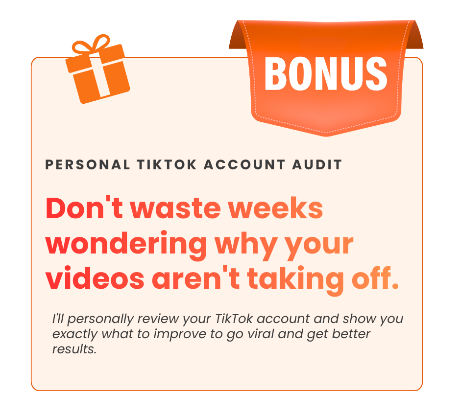 Bonus #1: Personal TikTok Account Audit cover