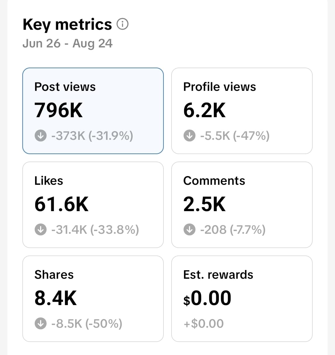 TikTok analytics proof screenshot 2